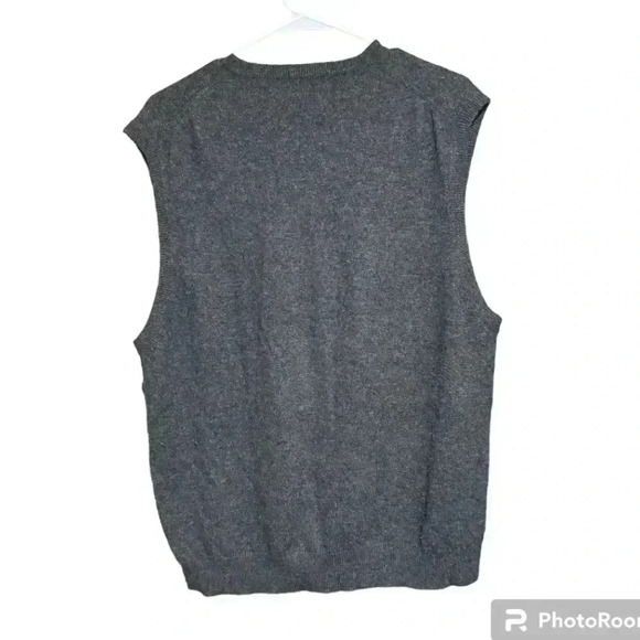 Club Room Sweater Vest Grey XL 100% Cashmere Casual Preppy Modern - Picture 2 of 3
